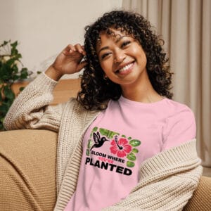 Bloom Where You’re Planted T-Shirt – Floral Growth Graphic