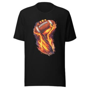 Football Fire Graphic Tee for Football Fans