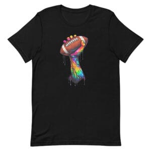 Colorful Football Graphic Tee for Football Fans